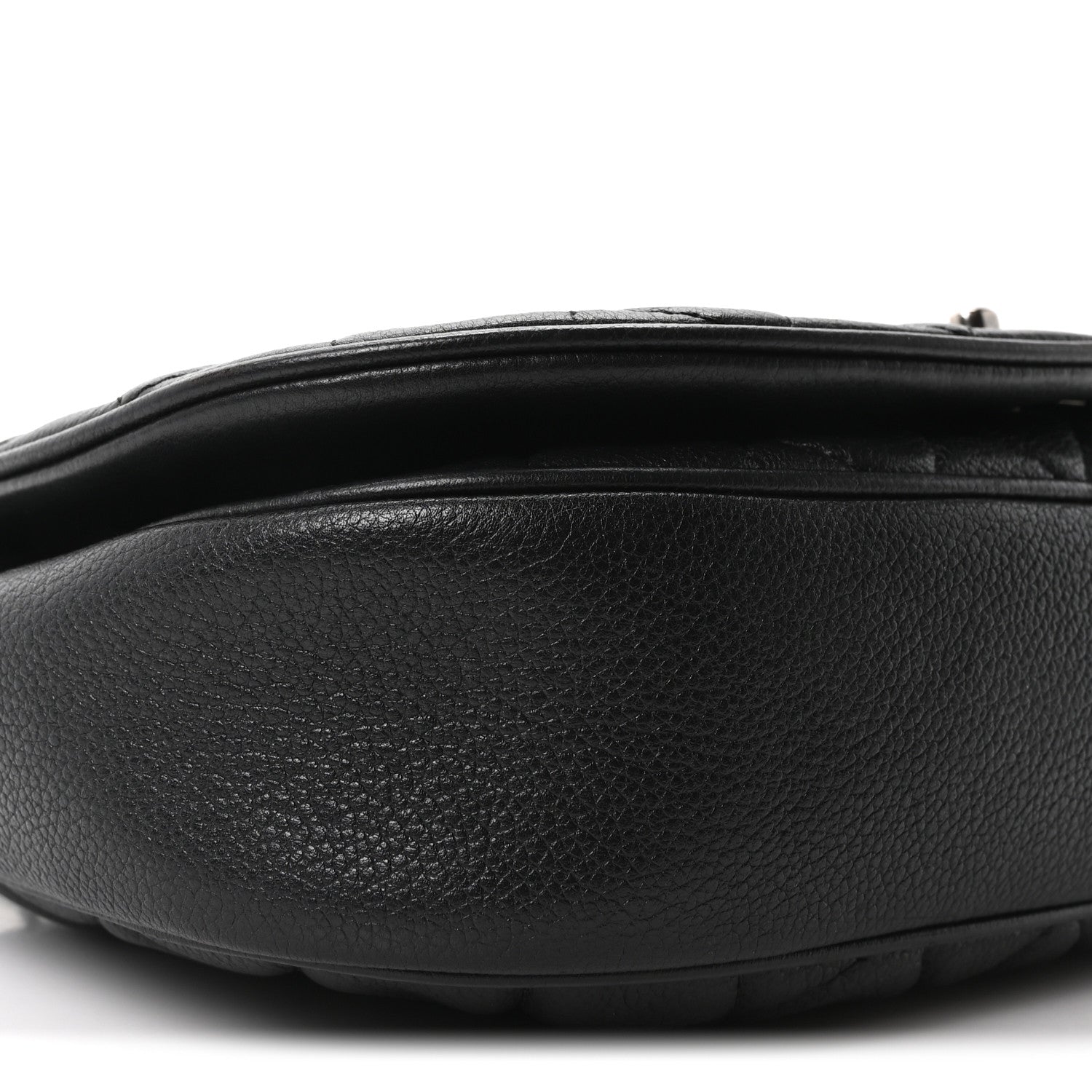 Calfskin Quilted Casual Pocket Messenger Flap Black