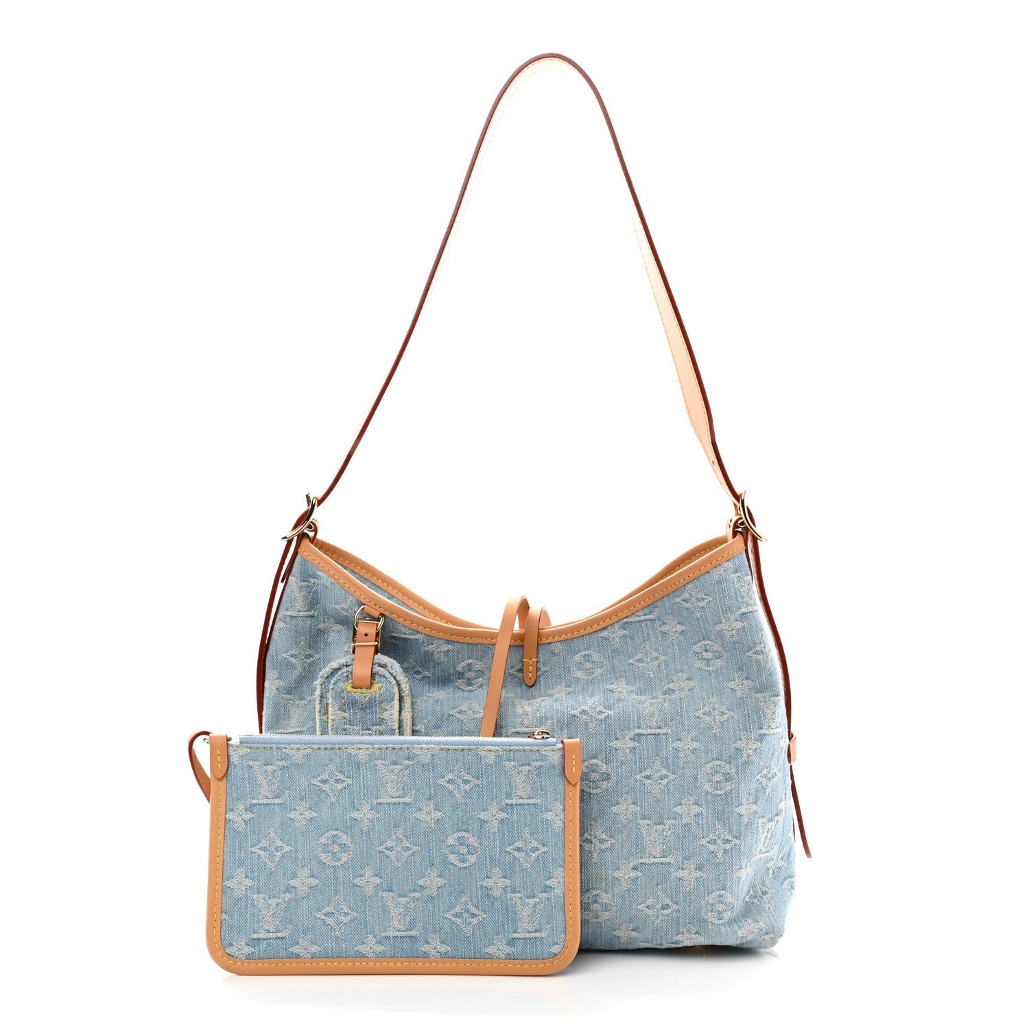 Monogram Denim CarryAll PM Sky Blue