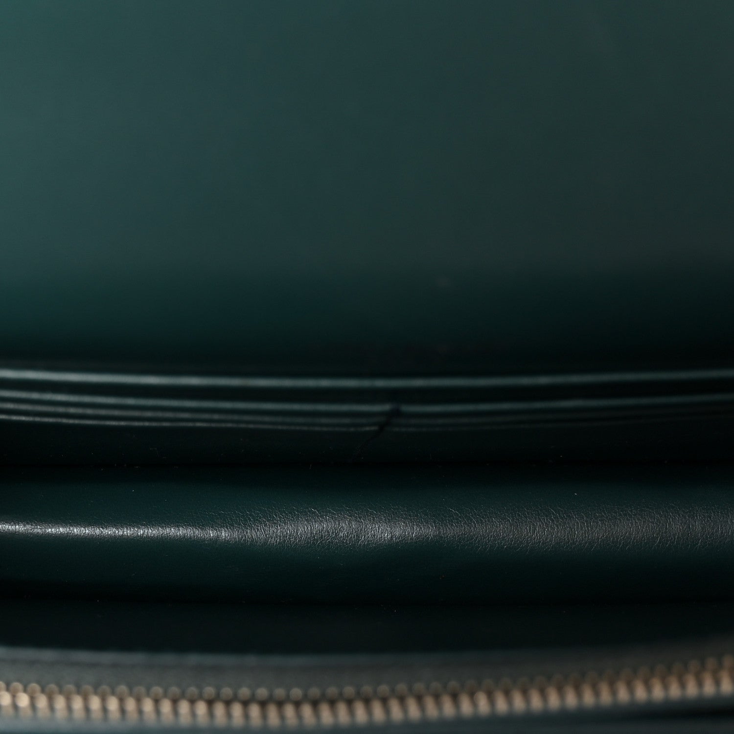 Calfskin Crocodile Embossed Monogram Sunset Chain Wallet Dark Turquoise