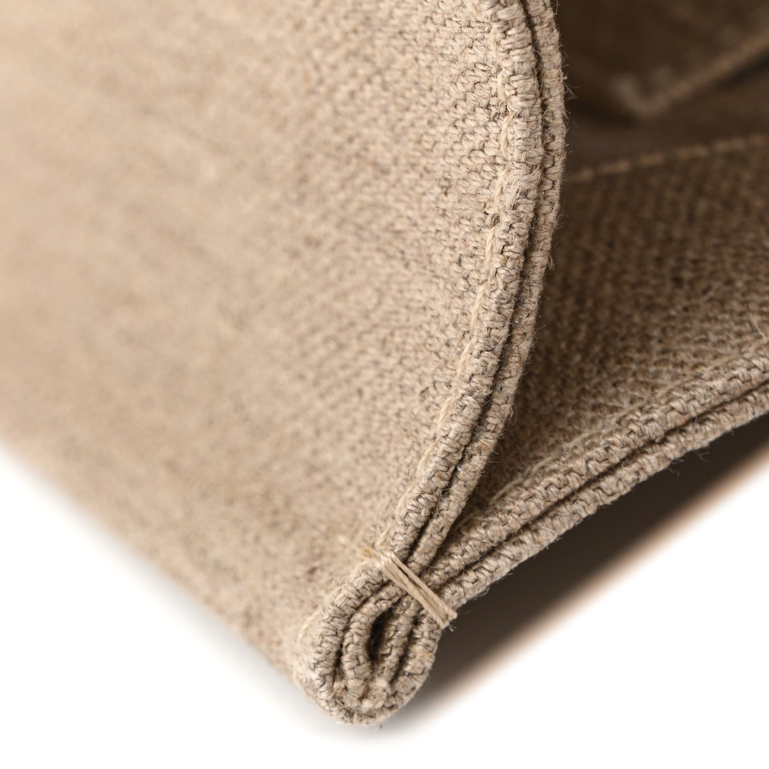 Linen Calfskin Medium Woody Ribbon Tote Blushy Beige