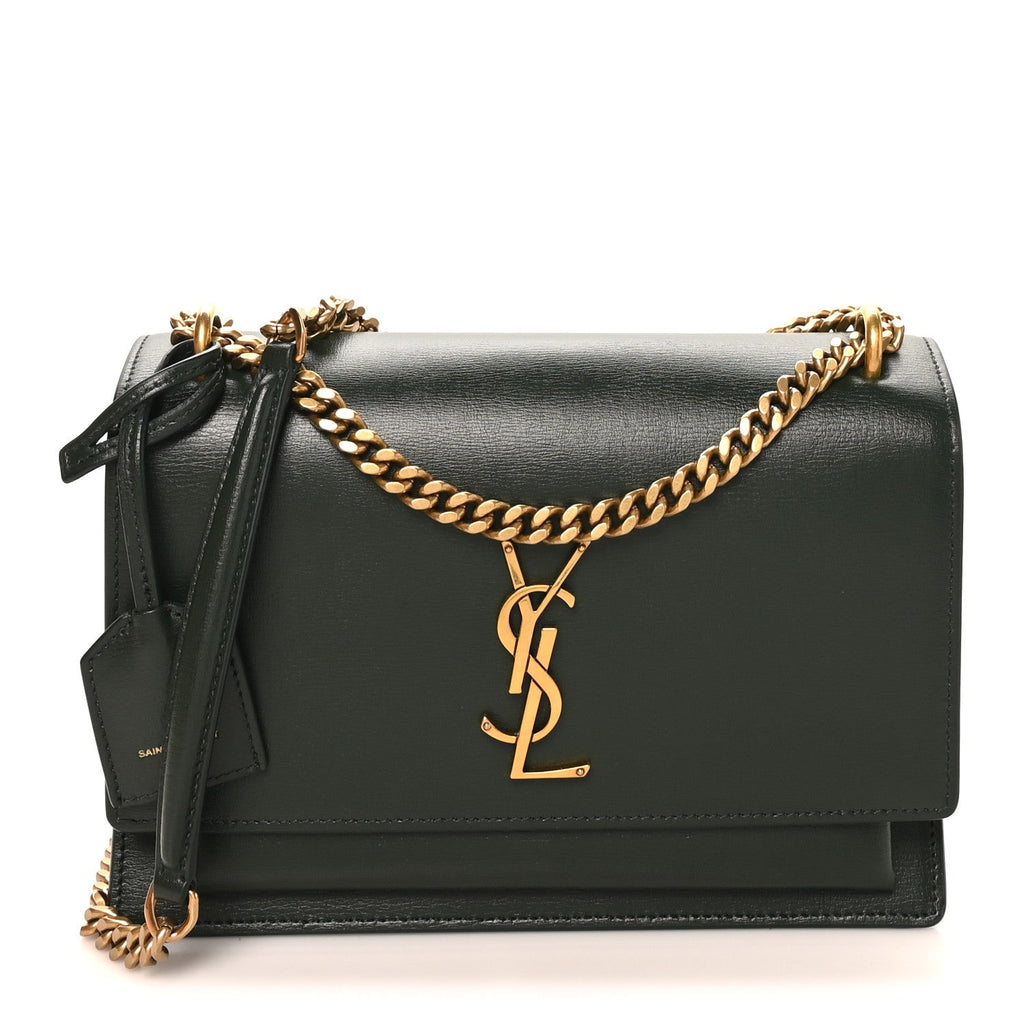 Calfskin Medium Monogram Sunset New Vert Fonce