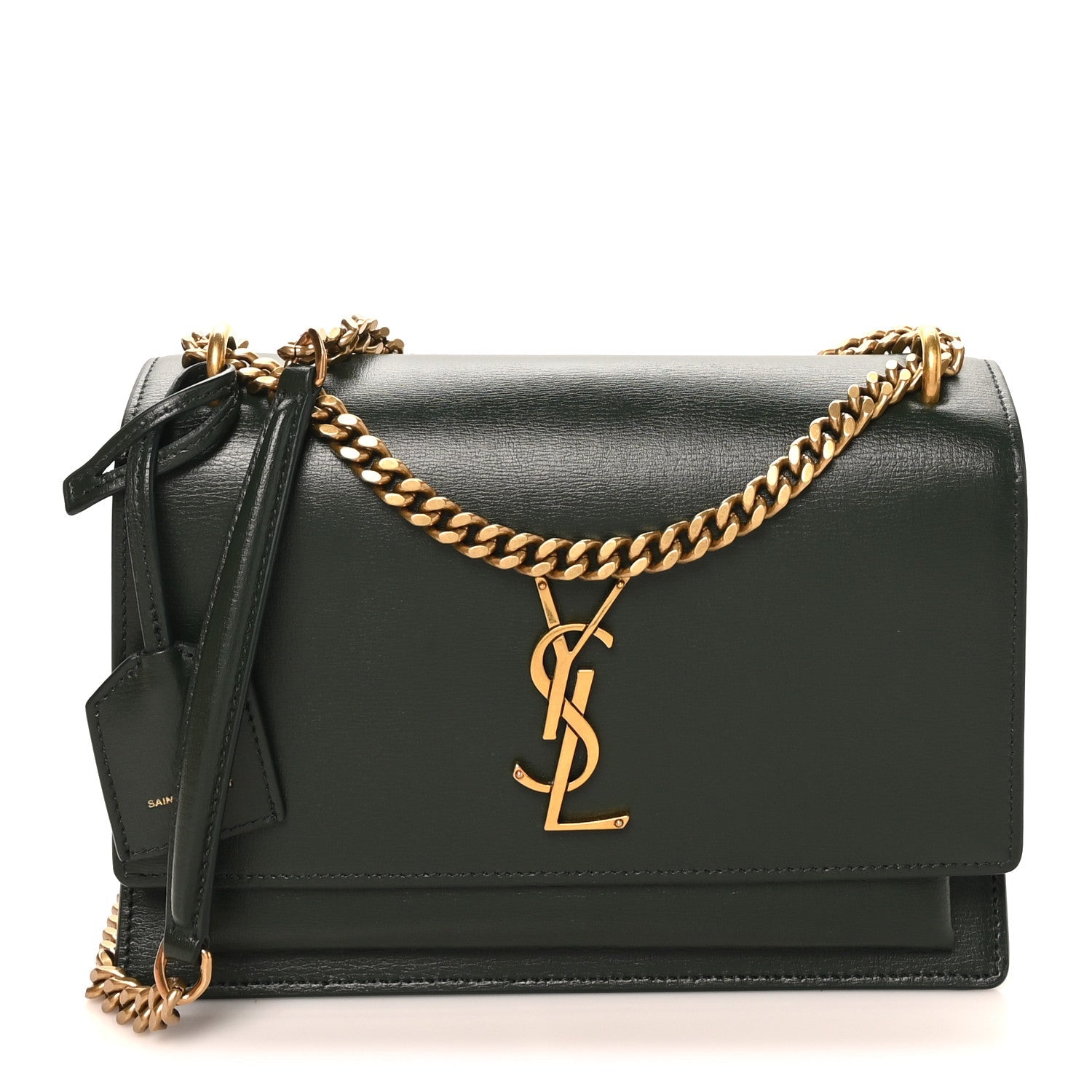 Calfskin Medium Monogram Sunset New Vert Fonce