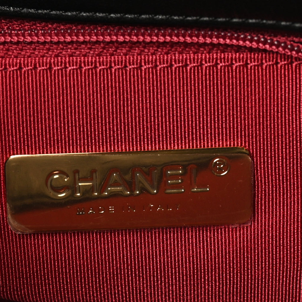 Lambskin Quilted Large Chanel 19 Flap Black