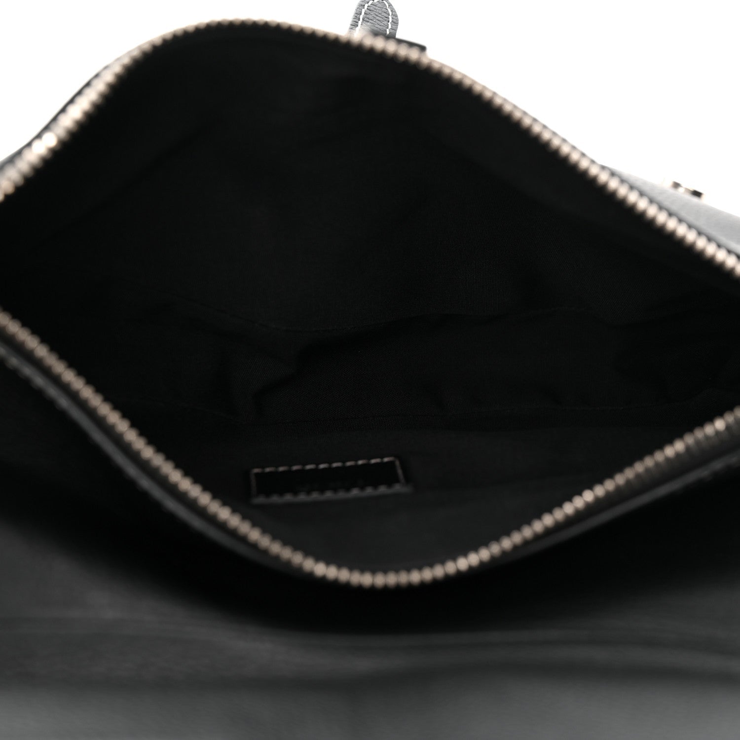 Grained Calfskin Mens Saddle Bag Black