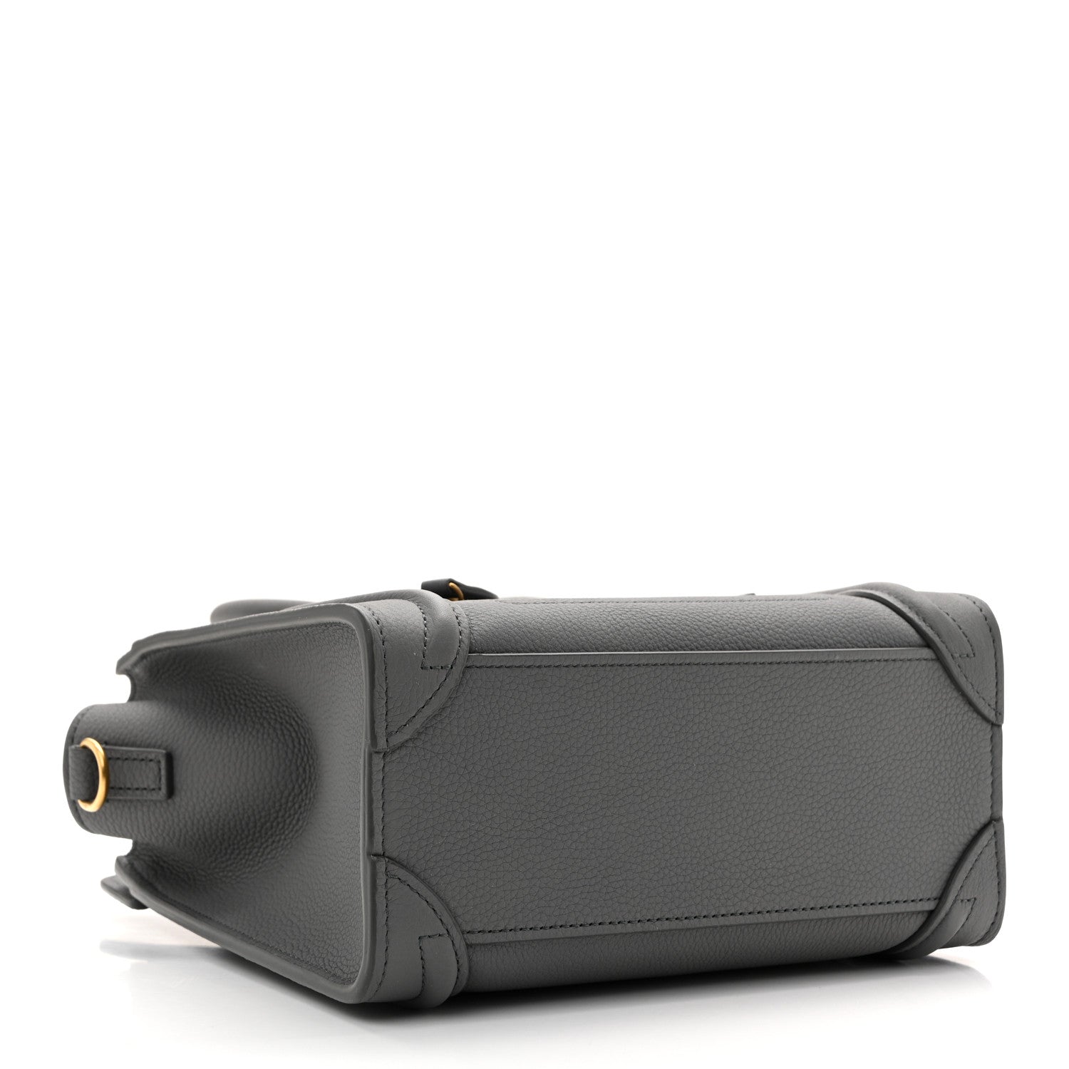 Drummed Calfskin Nano Luggage Kohl