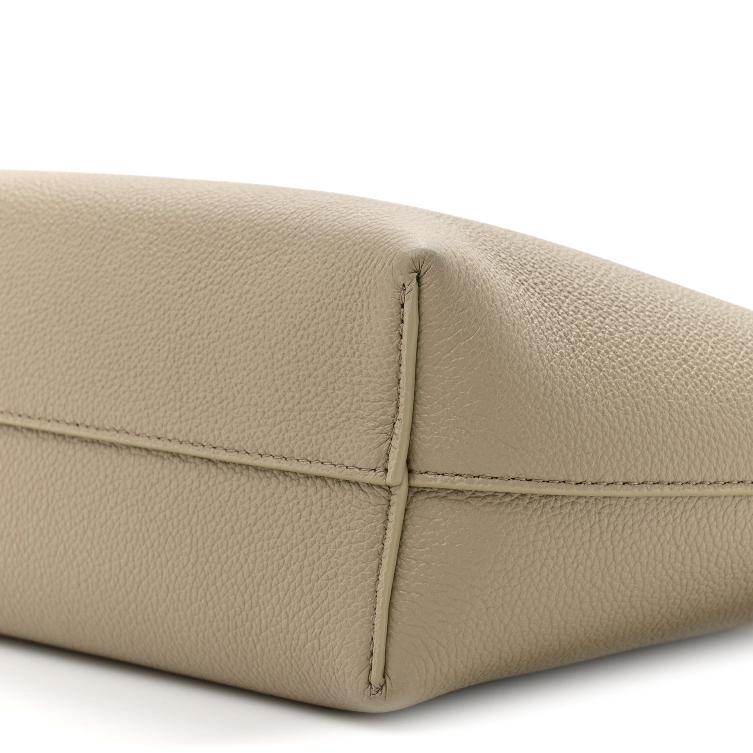 Grained Calfskin Triomphe Mini Cabas Anais Modern Taupe
