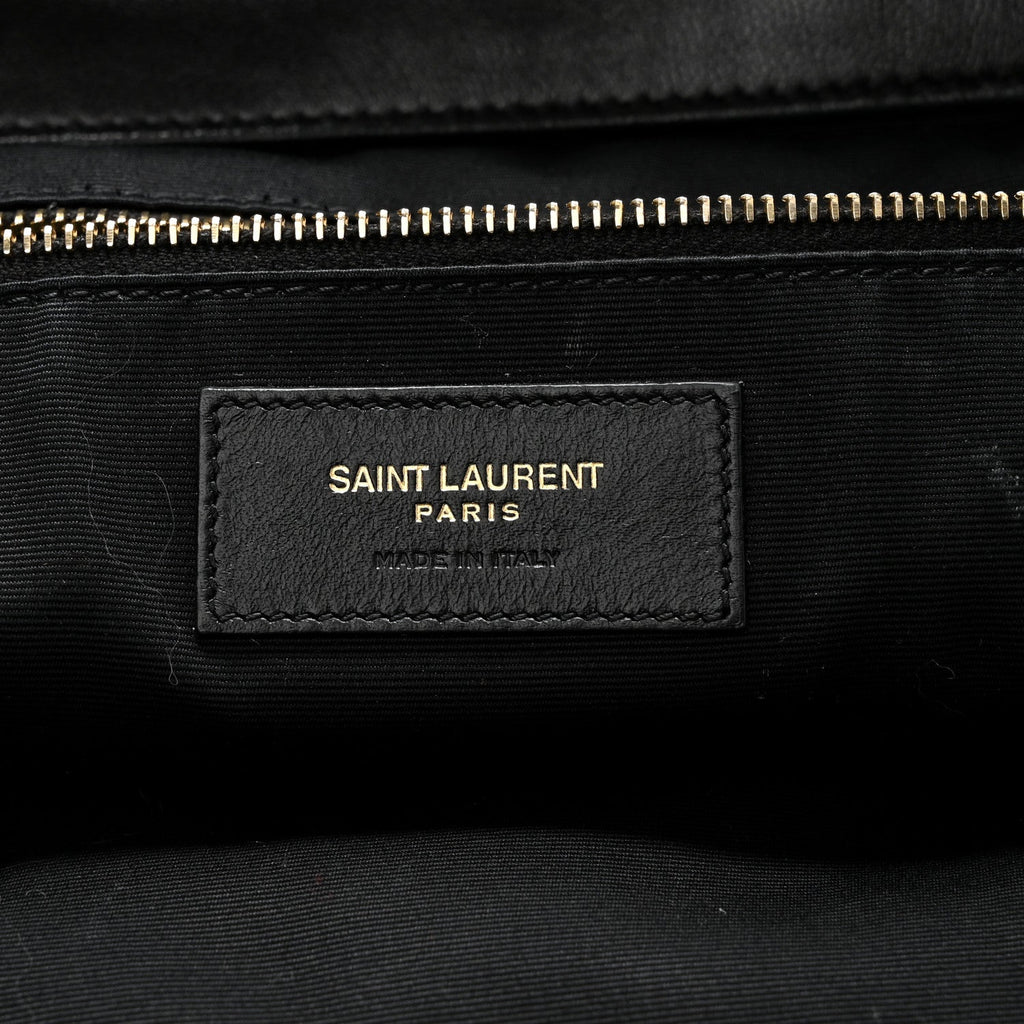 Lambskin Quilted Maxi Icare Shopping Tote Black