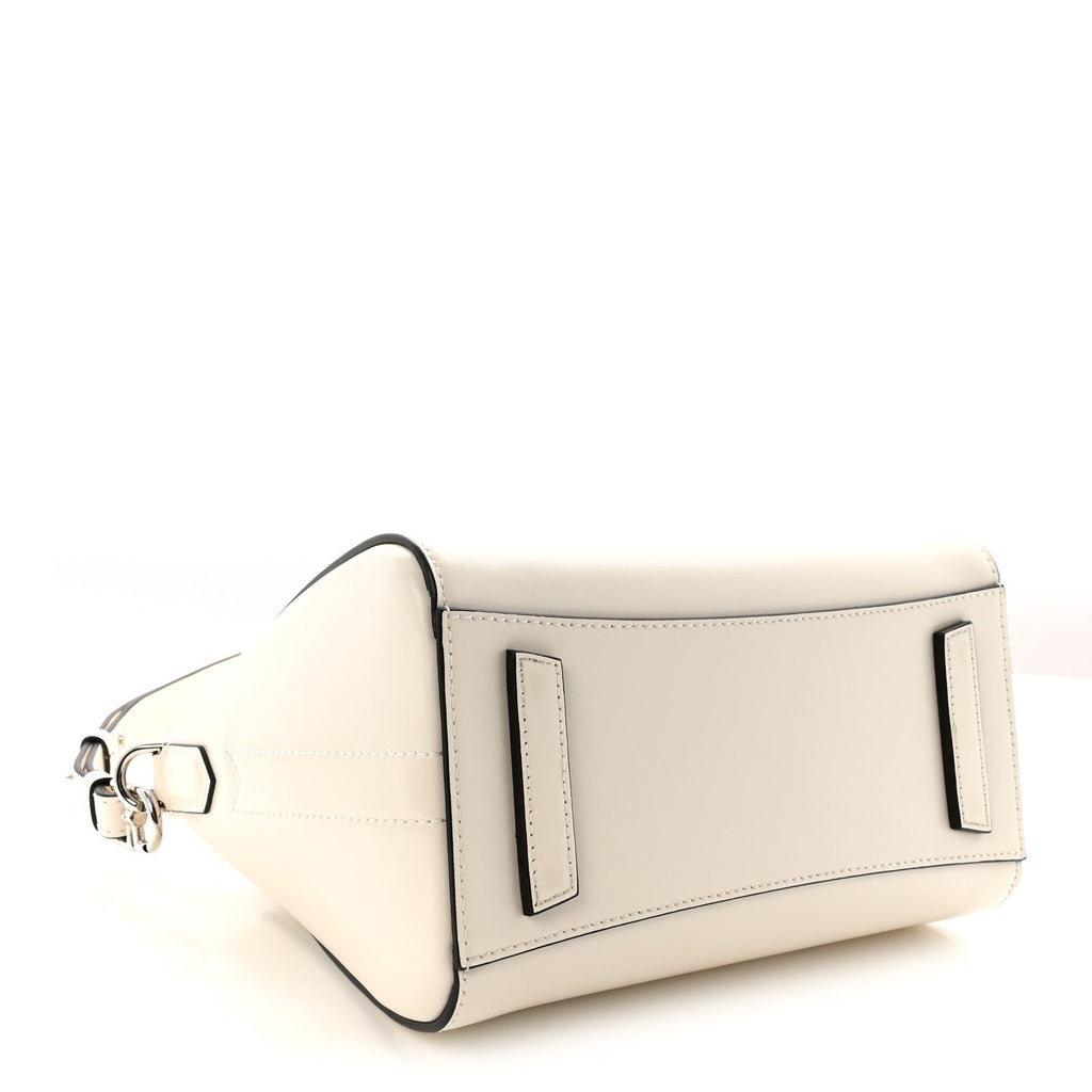 Shiny Lord Calfskin Mini Antigona Ivory