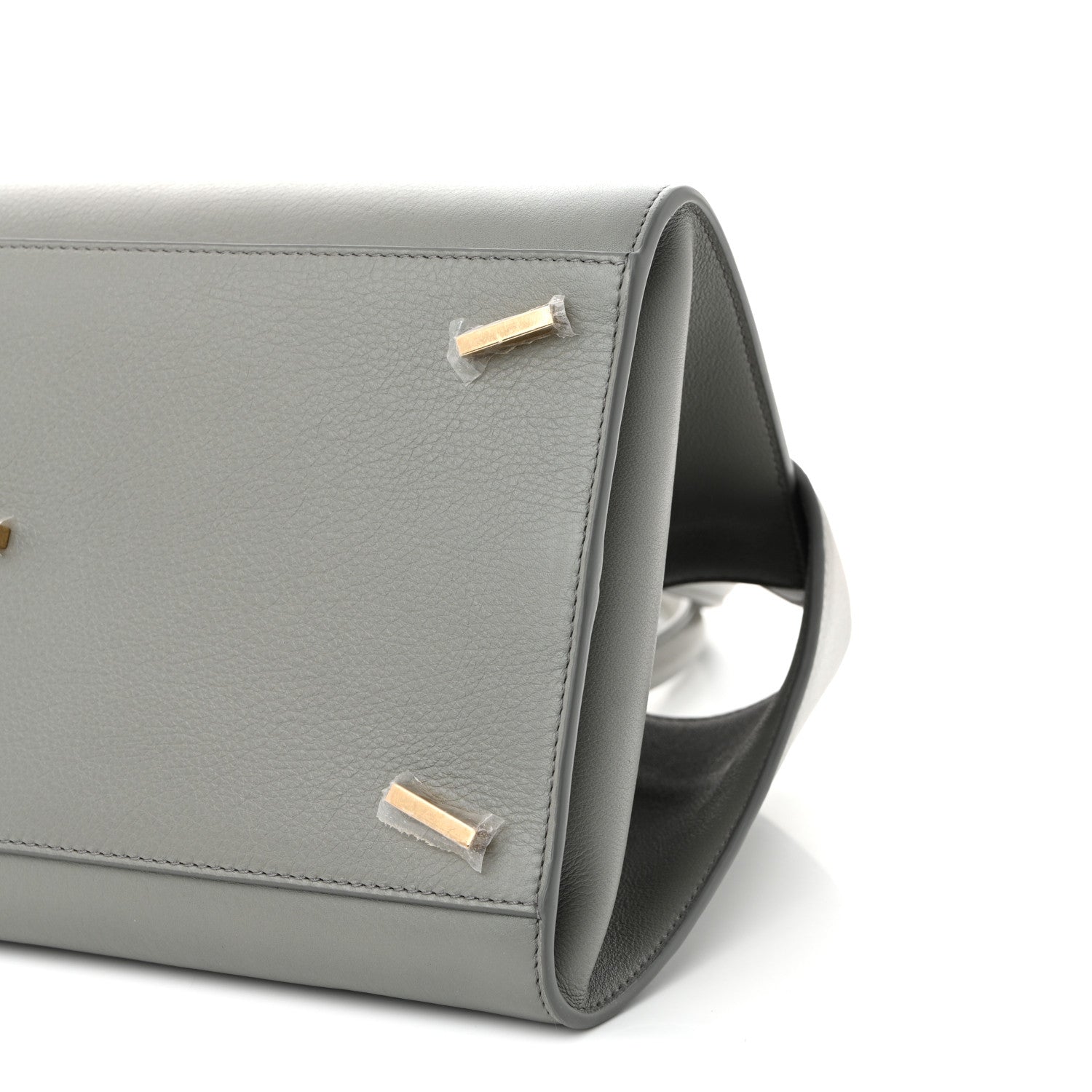 Calfskin Small Hug Bag Ash Grey