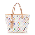 LV X TM Monogram Multicolor Neverfull MM White