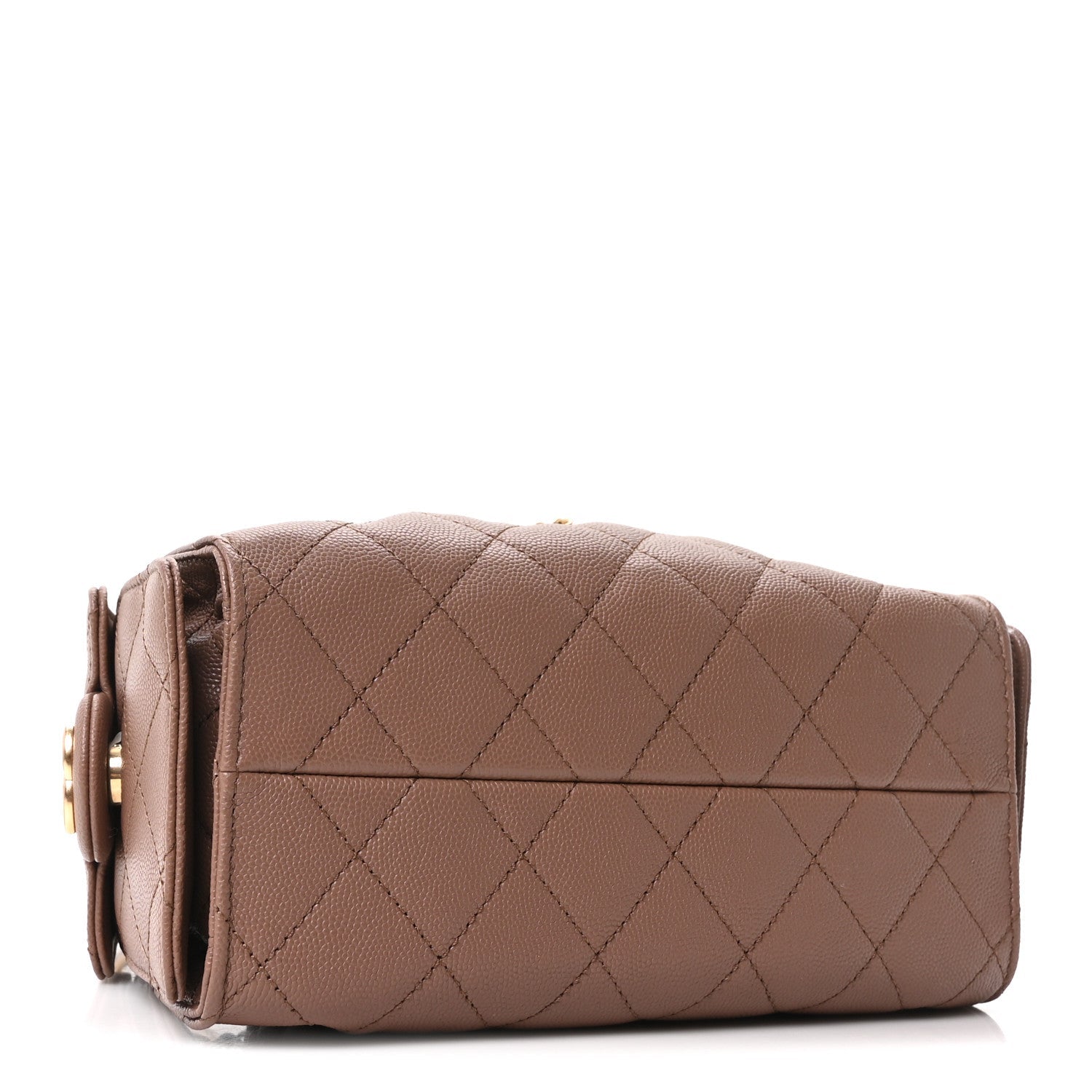 Caviar Quilted Mini Chanel 25 Handbag Brown