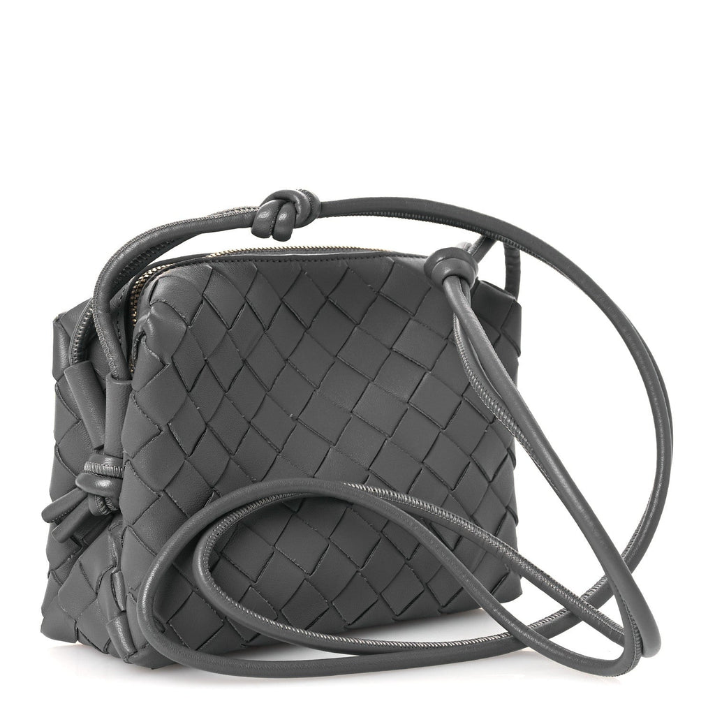 Nappa Intrecciato Mini Loop Camera Bag Thunder