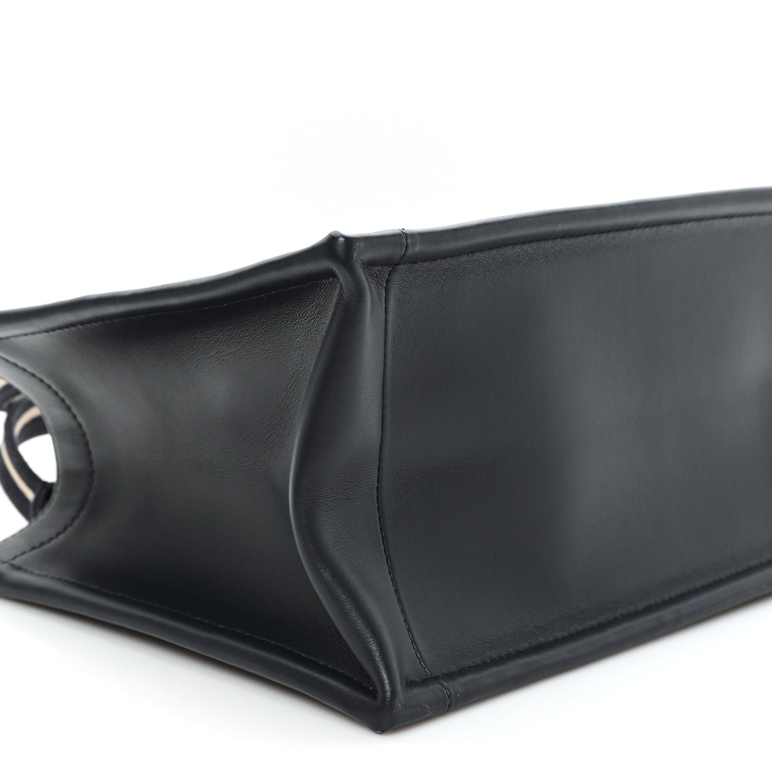 Oblique Calfskin Small Book Tote With Strap Blue Multicolor