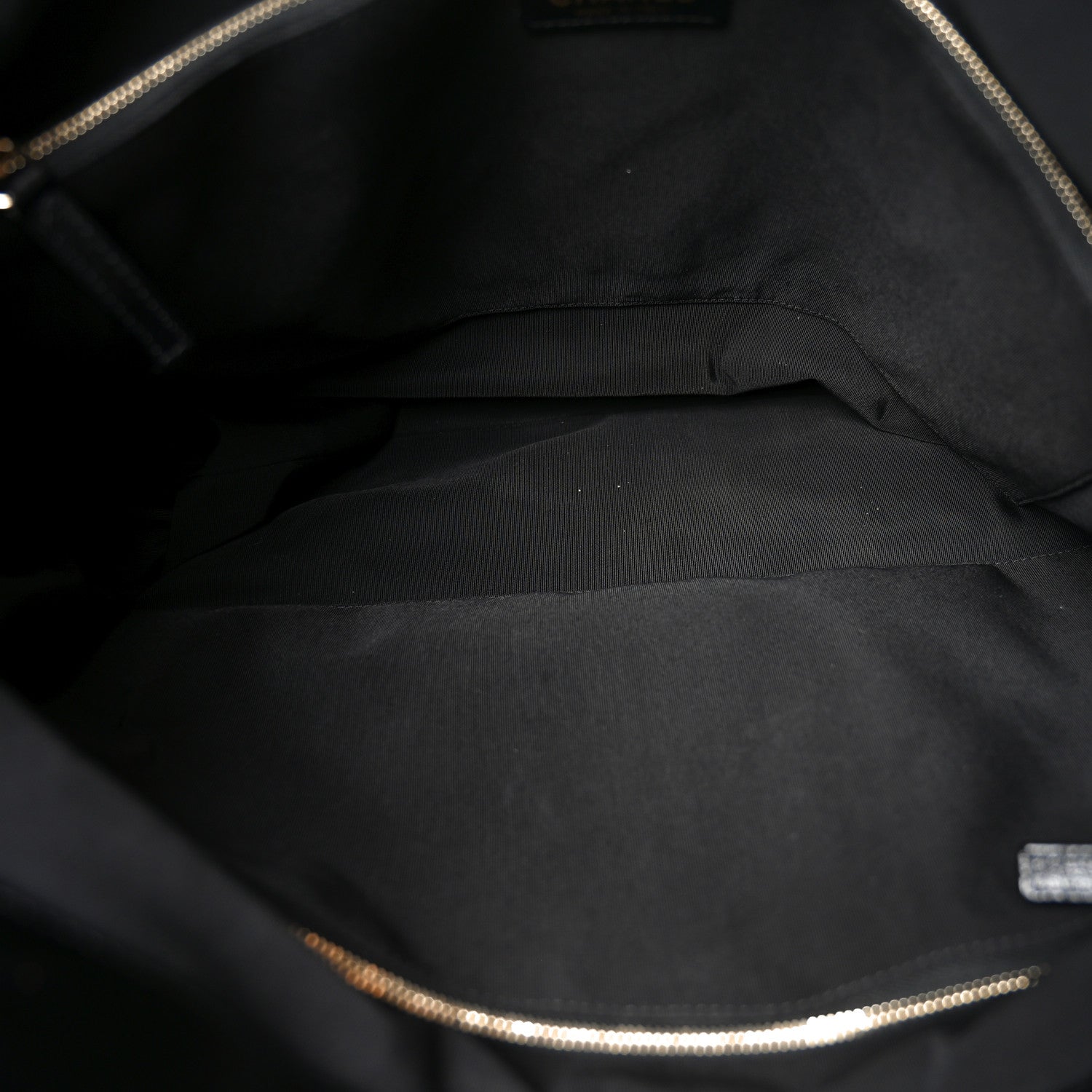 Aged Calfskin Quilted Large 31 Shopping Bag Beige Black
