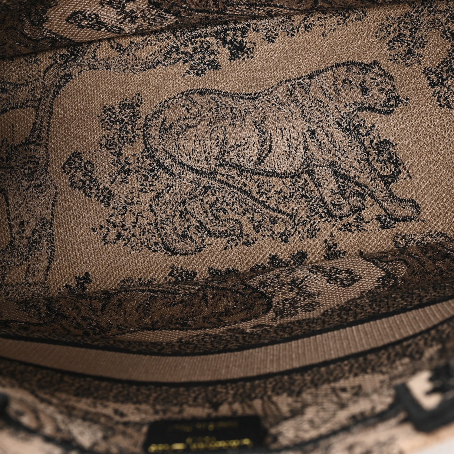 Canvas Embroidered Medium Dioriviera Toile De Jouy Book Tote Black
