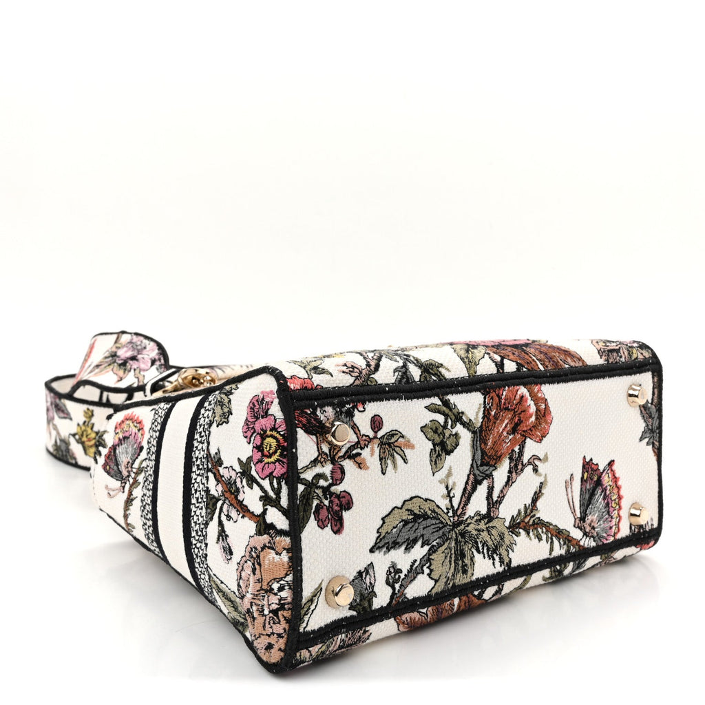 Canvas Embroidered Jardin Botanique Medium Lady D-Lite White Multicolor
