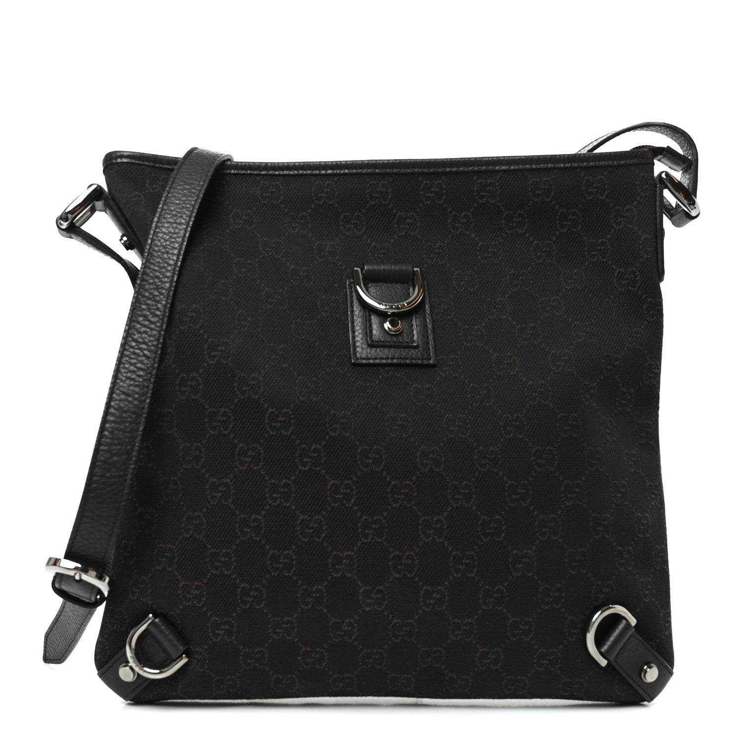 Denim Monogram Abbey Messenger Bag Dark Brown