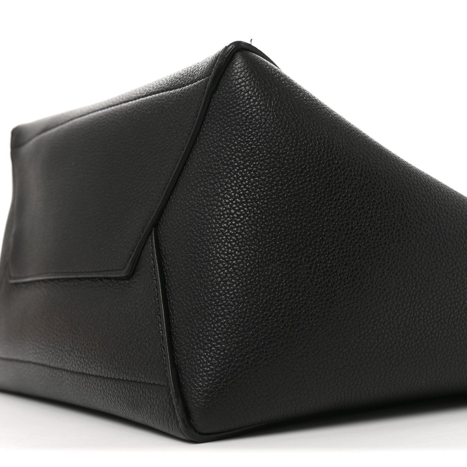 Soft Grained Calfskin Sangle Bucket Bag Black