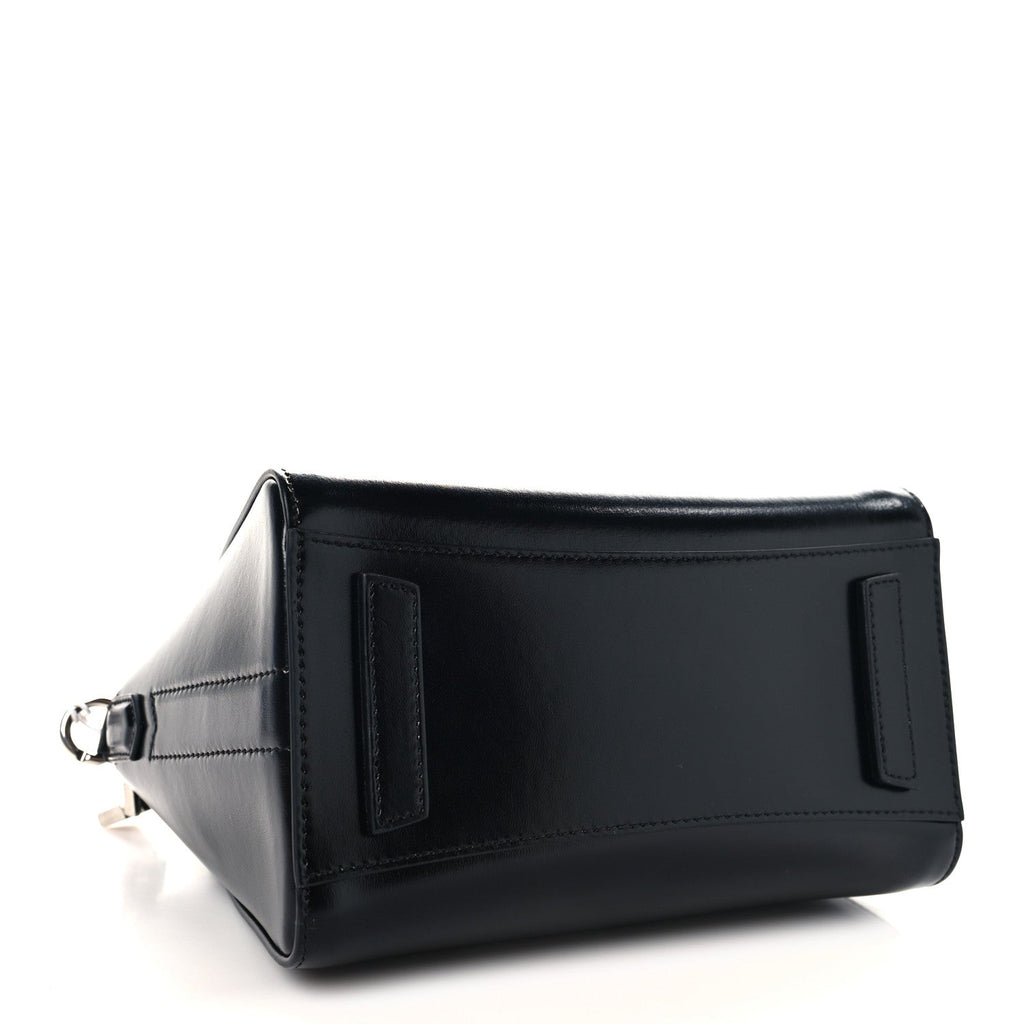 Shiny Lord Calfskin Mini Antigona Black