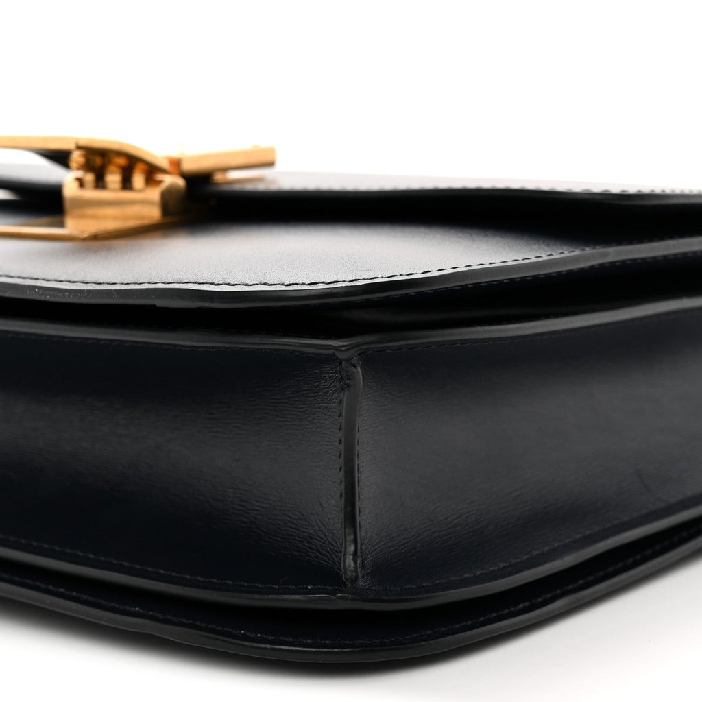 Box Calfskin Medium Classic Box Flap Bag Navy
