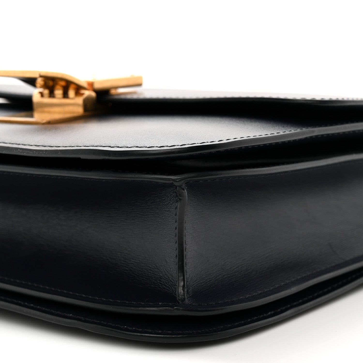 Box Calfskin Medium Classic Box Flap Bag Navy