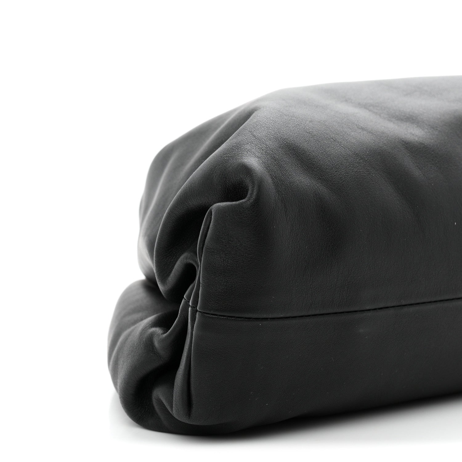 Smooth Butter Calf The Pouch Oversized Clutch Black