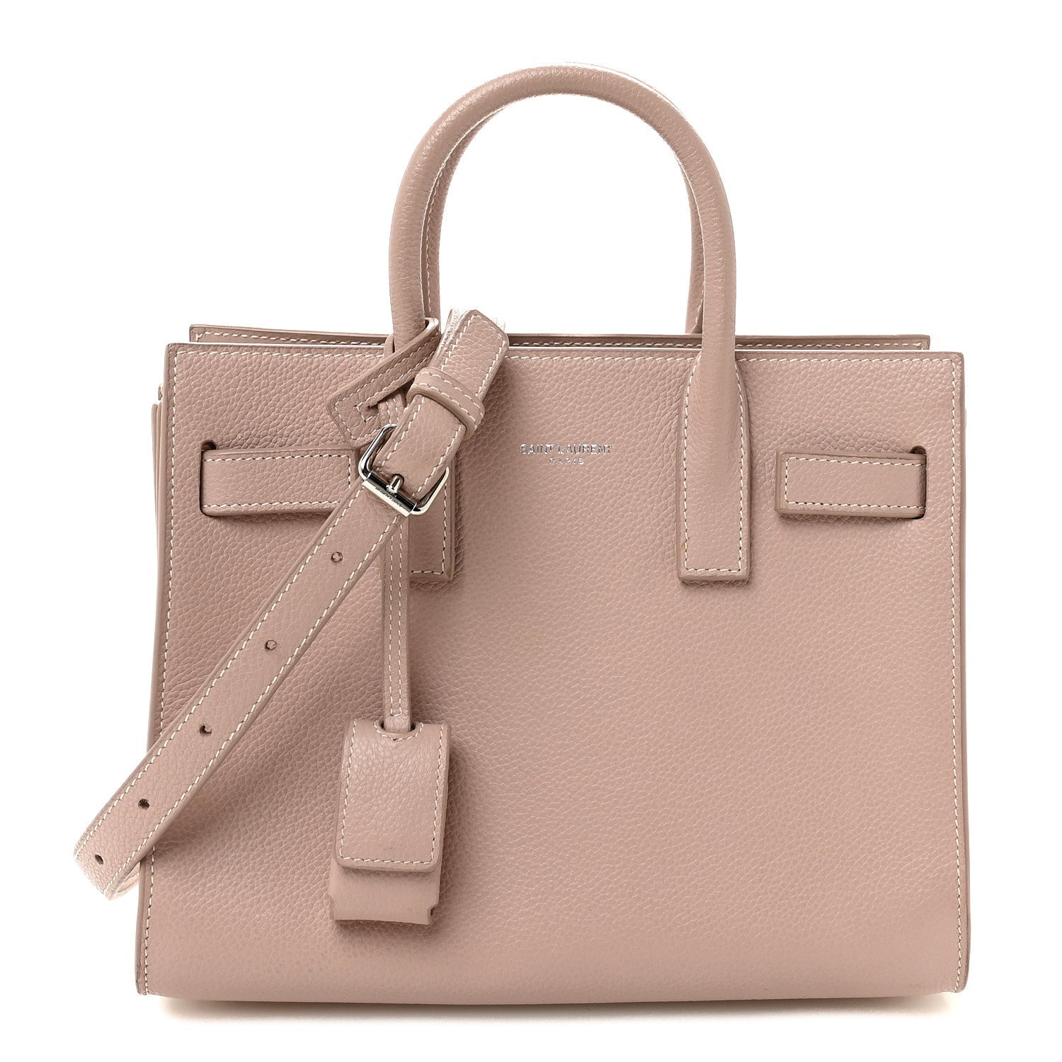 Grained Calfskin Nano Sac De Jour Antique Rose