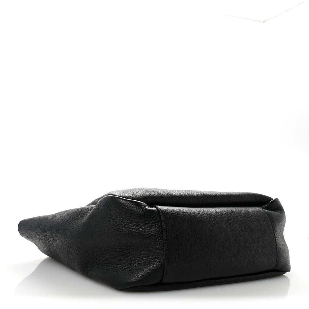 Grained Deerskin Bea Tote Black