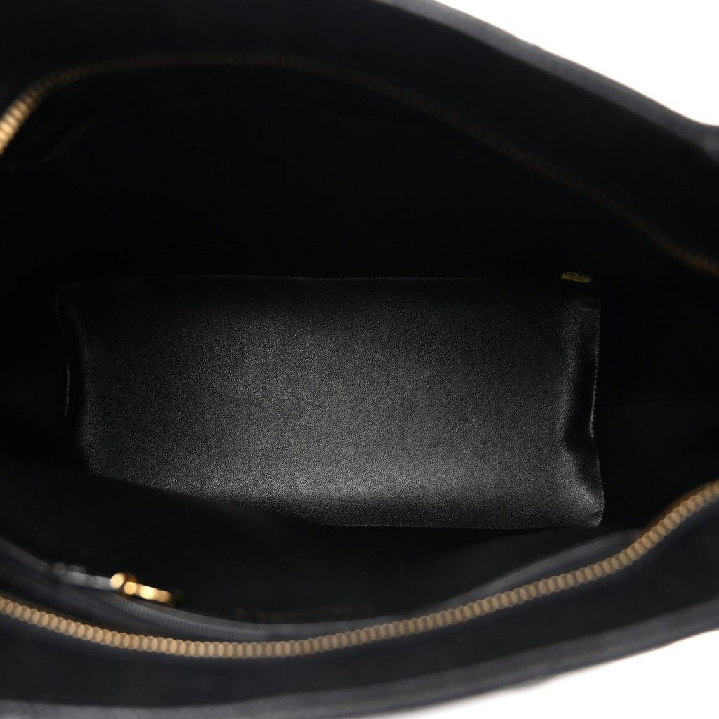 Caviar Quilted Medallion Tote Black