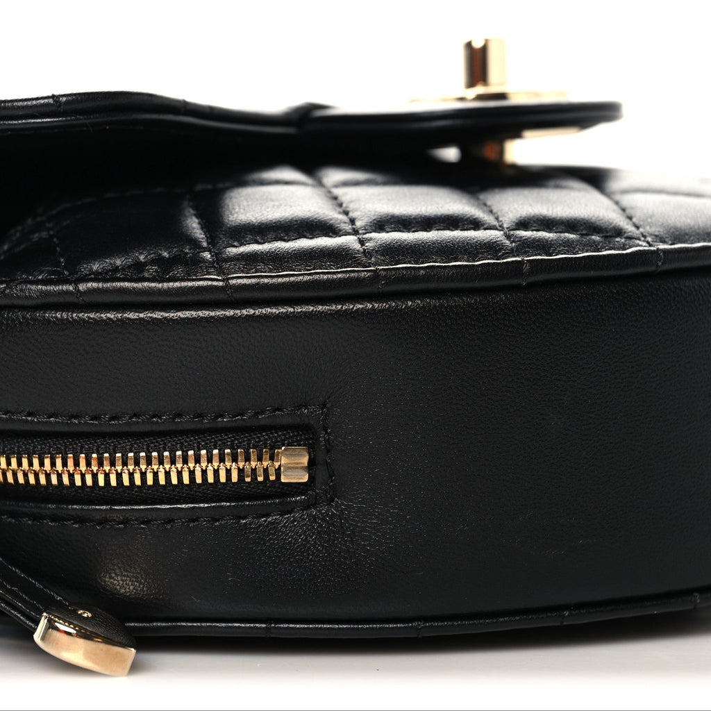 Lambskin Quilted CC In Love Heart Bag Black