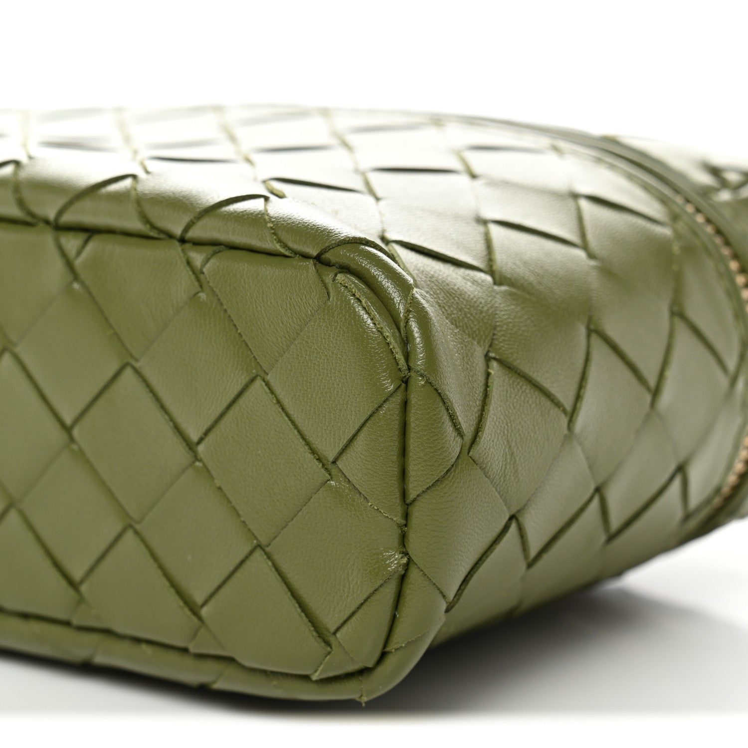 Calfskin Intrecciato Bang Bang Vanity Case Matcha