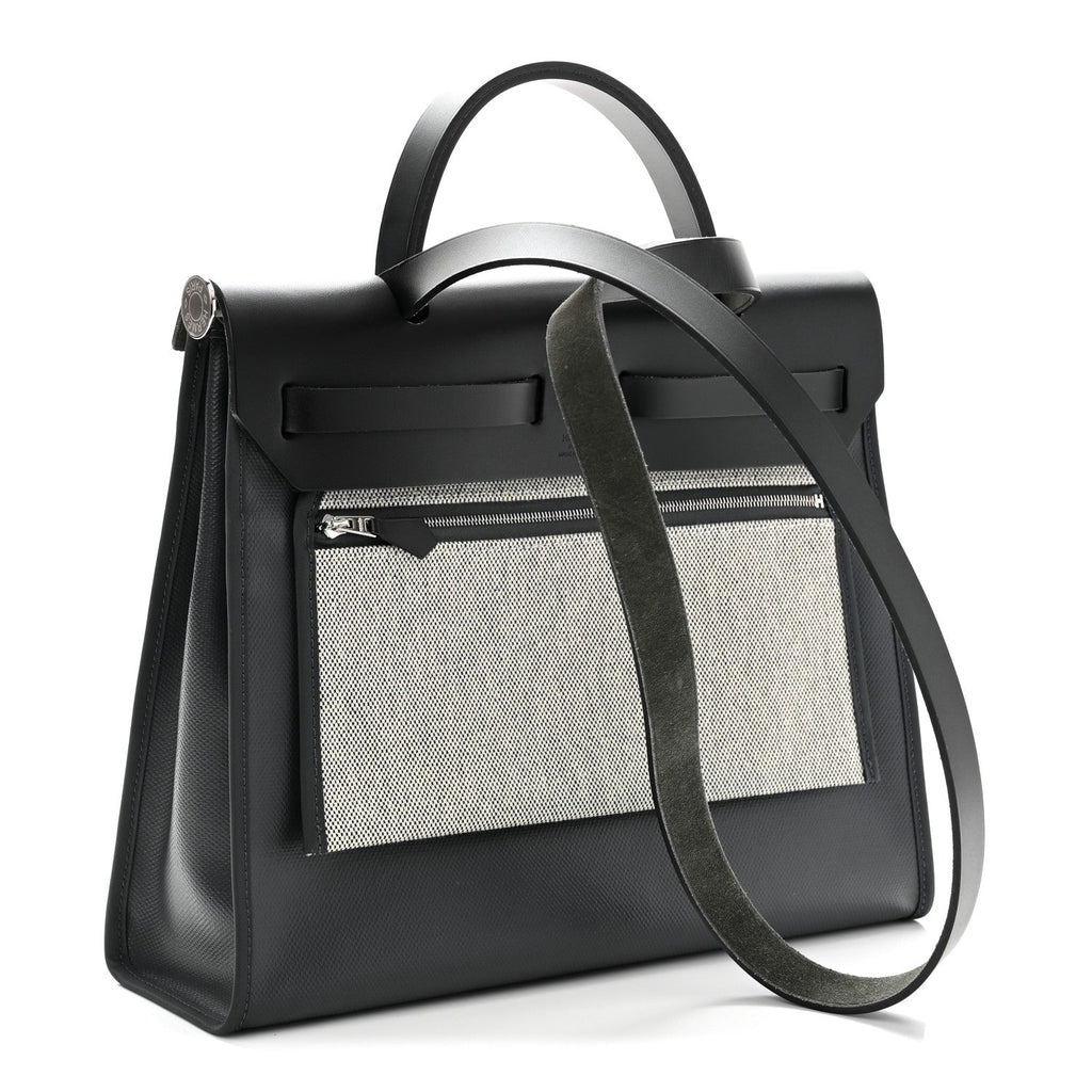Toile H Berline Vache Hunter Herbag Zip PM 31 Ardoise Black Ecru
