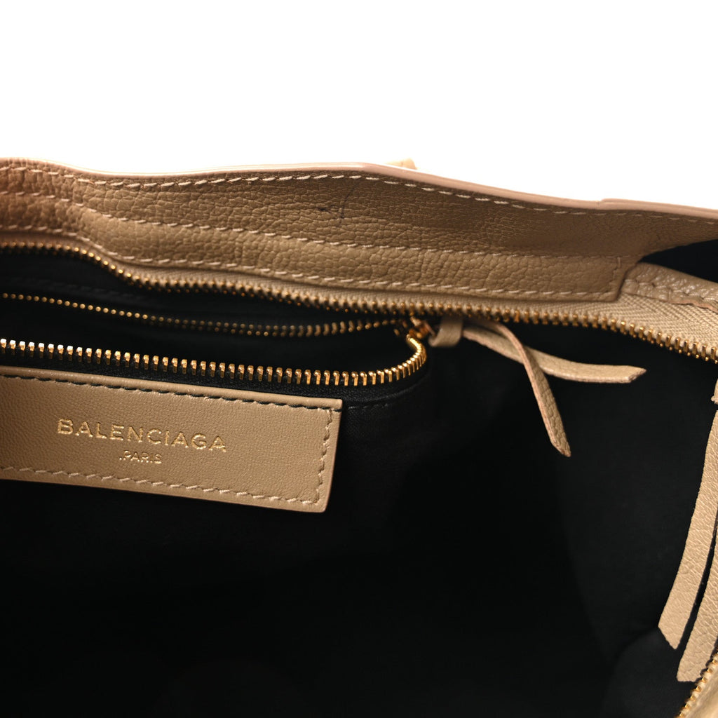 Chevre Gold Metallic Edge Hardware City Beige Latte