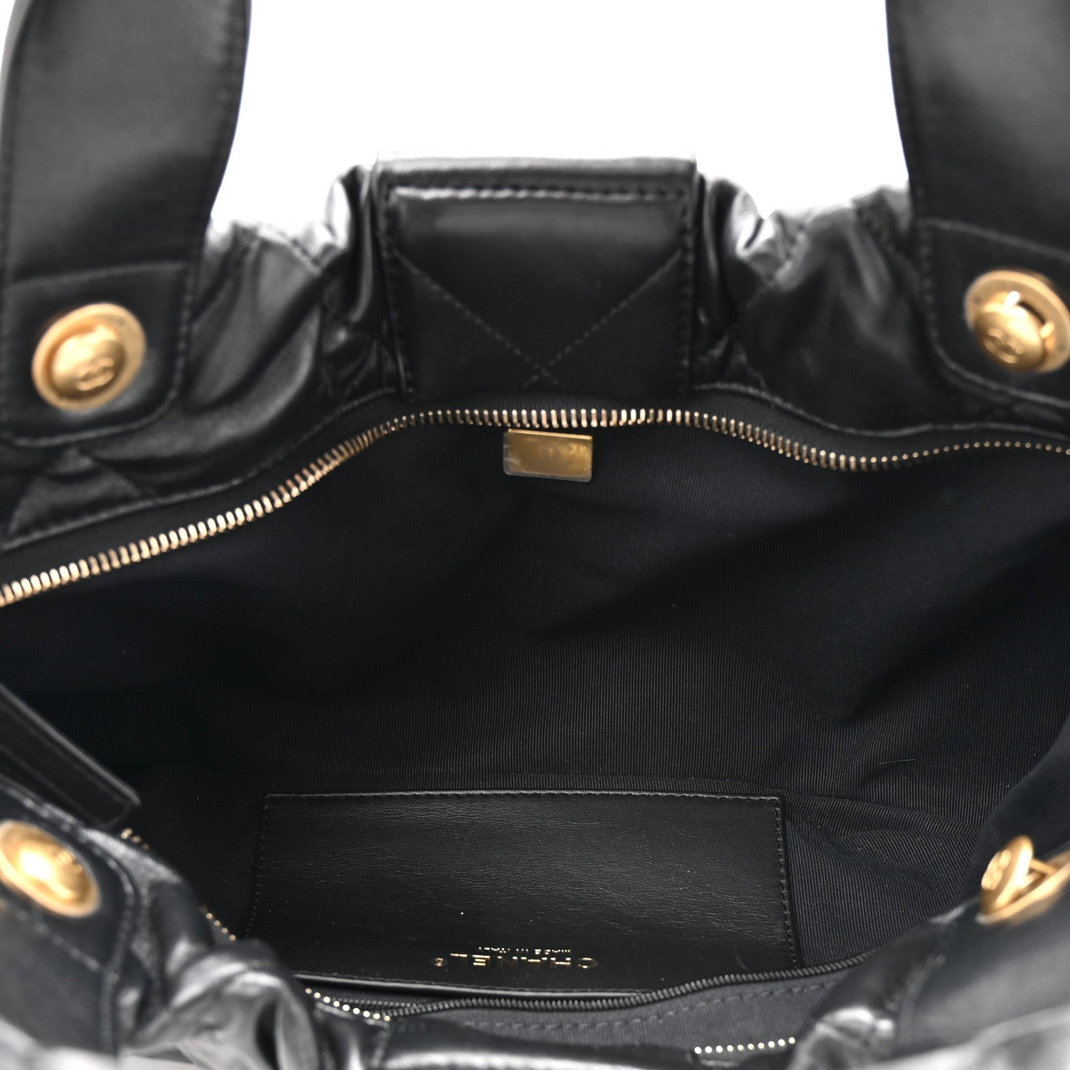 Lambskin Quilted Bow Bag Black
