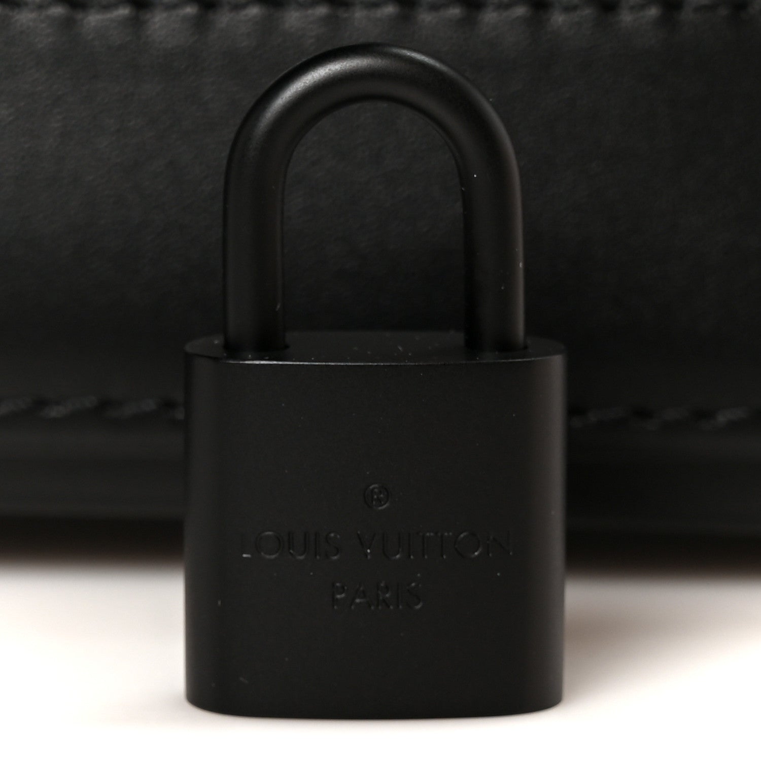 Patent Calfskin Laced Monogram Alma PM Black