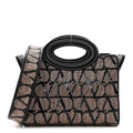 Sequins Toile Iconographe Calfskin Beaded Mini Le Troisieme Shopping Bag Black Rose