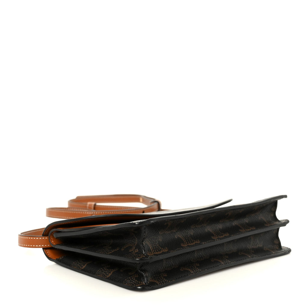 Triomphe Canvas Lambskin Wallet On Strap Tan