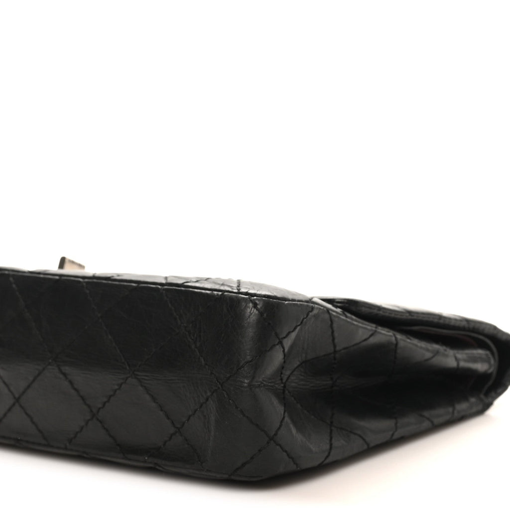 Aged Calfskin Quilted 2.55 Reissue 226 Flap Black