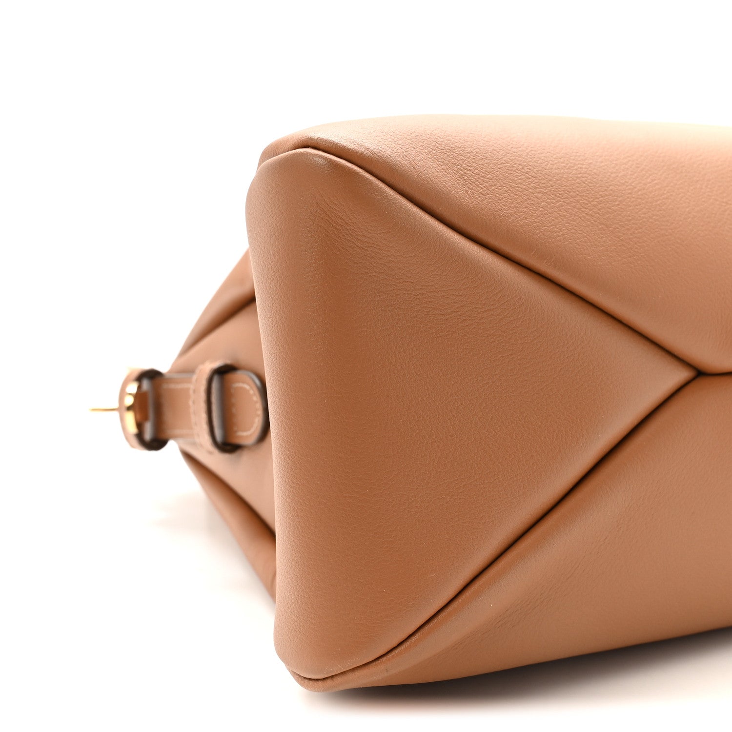 Soft Calfskin Large Aimee Shoulder Bag Caramel