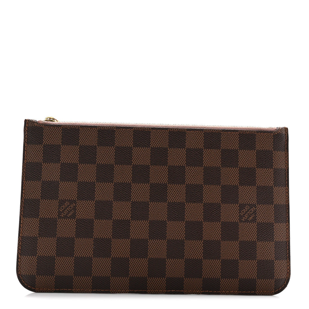 Damier Ebene Neverfull MM GM Pochette Rose Ballerine