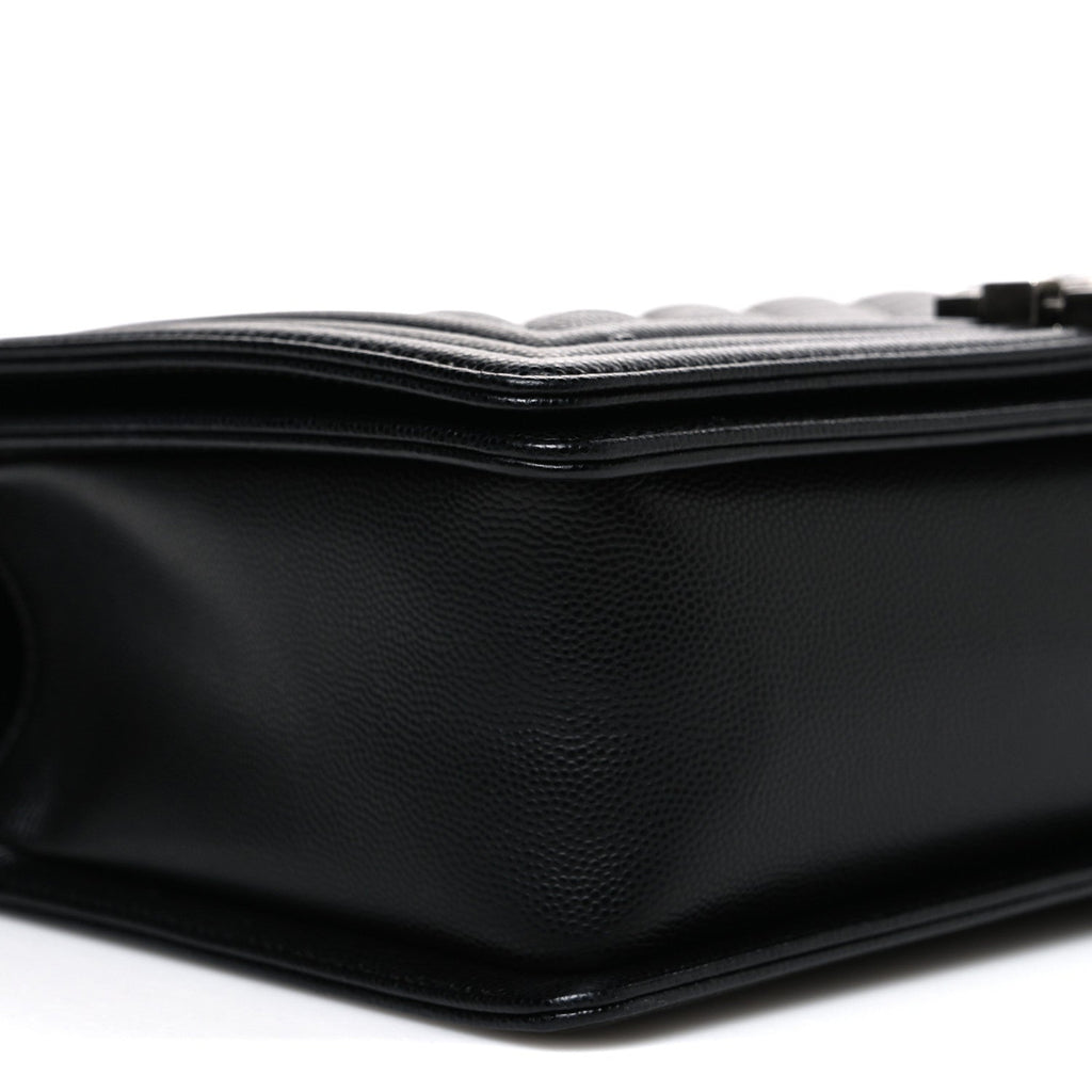 Caviar Quilted New Medium Boy Flap Black