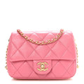 Lambskin Quilted CC Small Dynasty Flap Pink