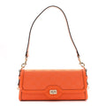 GG Monogram Textured Dollar Calfskin Small Luce Shoulder Bag Orange