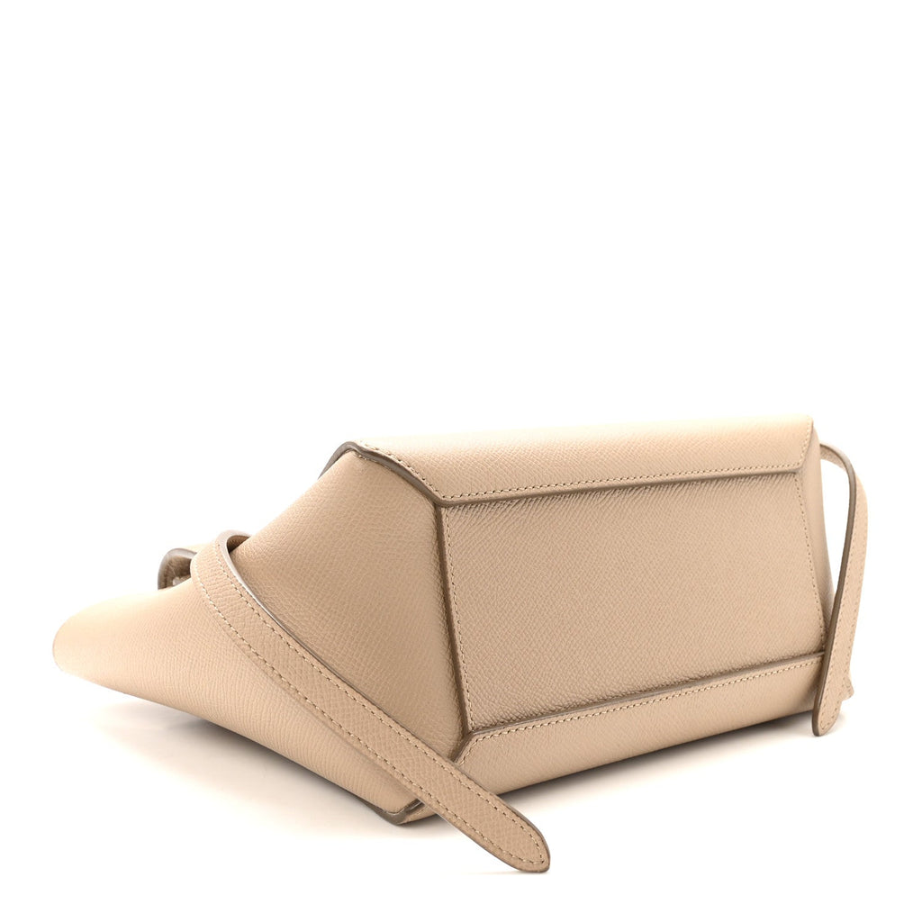 Grained Calfskin Nano Belt Bag Light Taupe