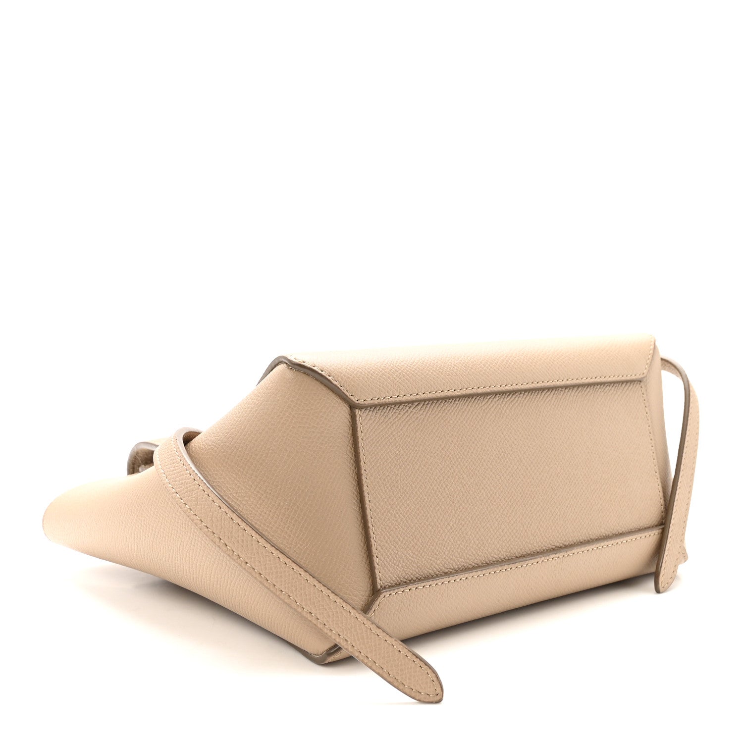 Grained Calfskin Nano Belt Bag Light Taupe