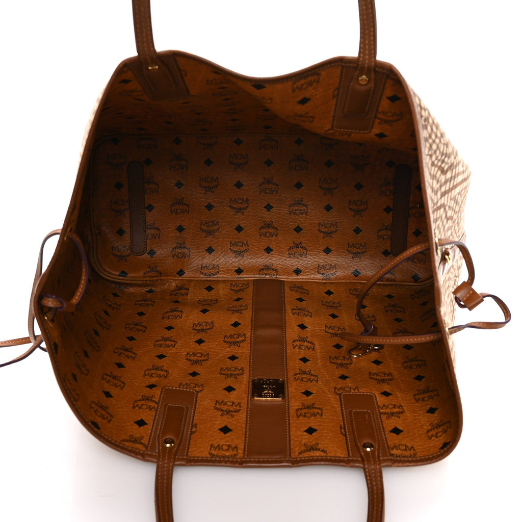 Visetos Large Liz Reversible Shopper Tote Cognac
