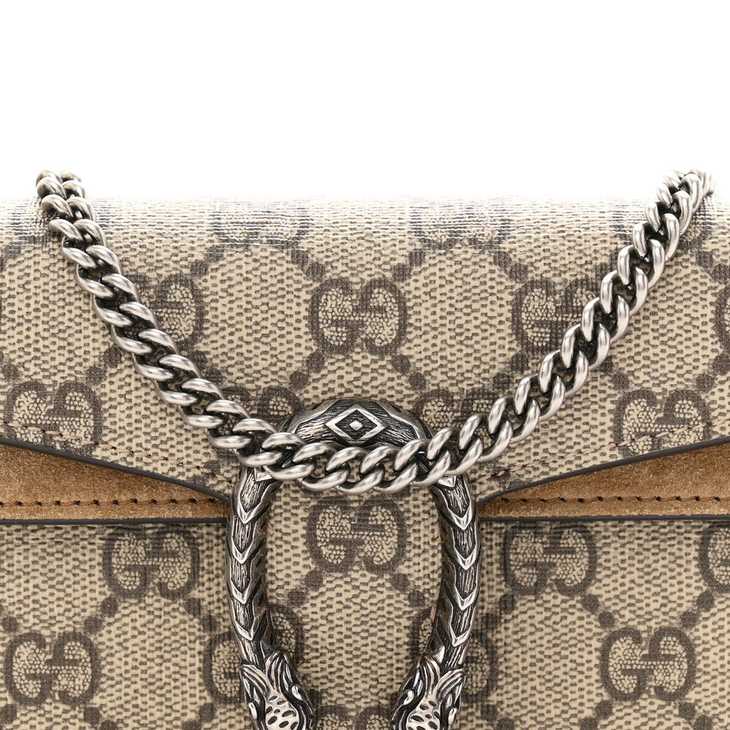 GG Supreme Monogram Super Mini Dionysus Shoulder Bag Taupe