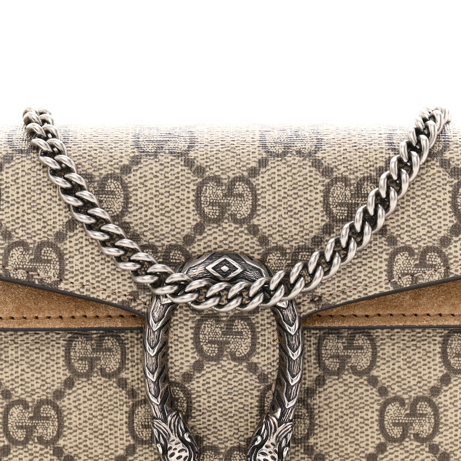 GG Supreme Monogram Super Mini Dionysus Shoulder Bag Taupe