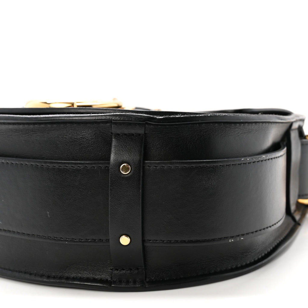 Calfskin Suede Large Tess Bag Black