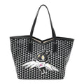 X KASING LUNG Calfskin Canvas M Labubu Tote MM Black